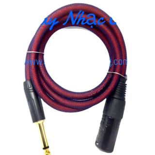 [dâynhạccụ] dây tín hiệu nhạc cụ 01 dây dài 3m dây Jack 6 ly ra canon đực vào mixer