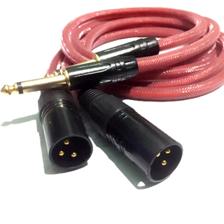 Dây canon đực ra 6 ly, 02 dây dài 1m, Jack canon Neutrik