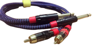 Dây jack cao cấp 6 ly ra av, dây 6mm, dây hoa sen ra 6 ly, dây bông sen