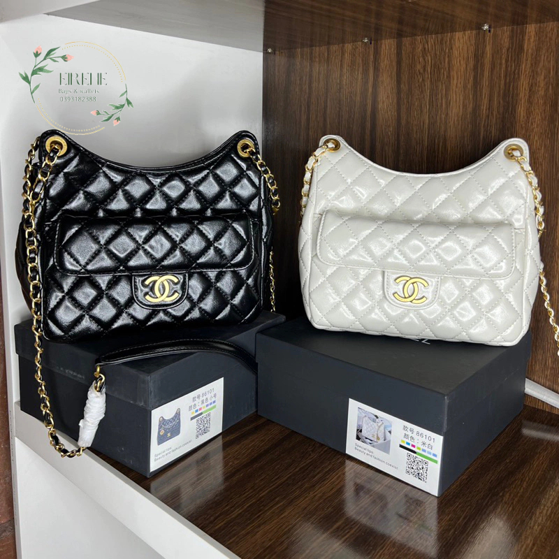 Túi Xà neo đồng xu chần trám da bóng size 19 và 22 fullbox