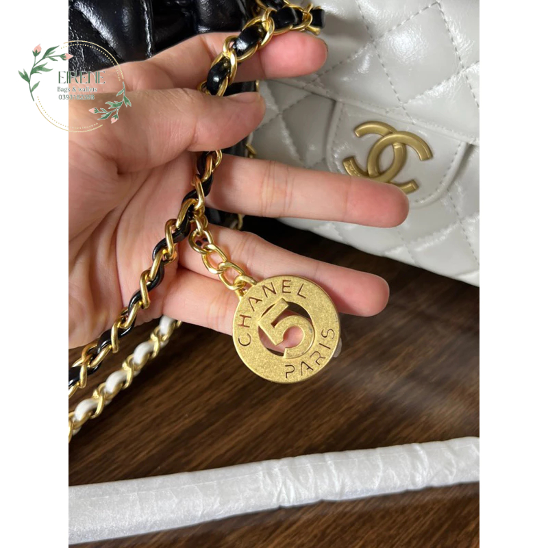 Túi Xà neo đồng xu chần trám da bóng size 19 và 22 fullbox