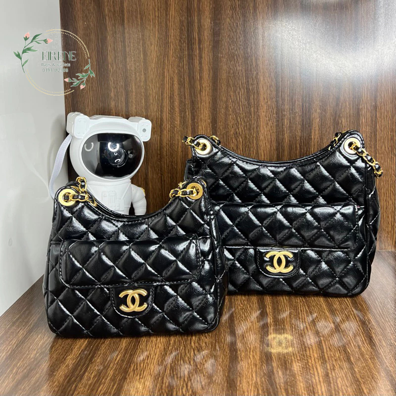 Túi Xà neo đồng xu chần trám da bóng size 19 và 22 fullbox