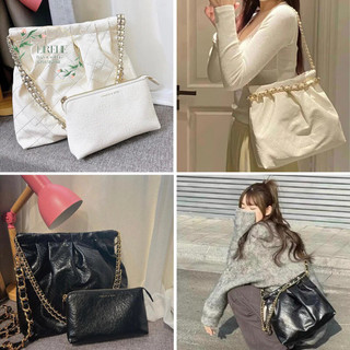 Túi Nữ Hobo Cê nờ ka miệng dây rút set túi nữ tặng kèm ví