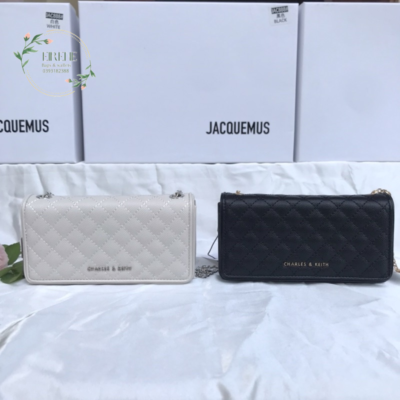 Túi ví nữ trám sần clutch nữ trám hạt có dây đeo tháo dời