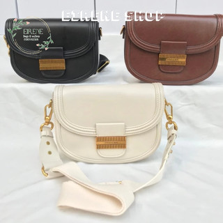 Túi Nữ Khoá VIP Dáng Bầu Vintage Bản Dây To Đeo Chéo