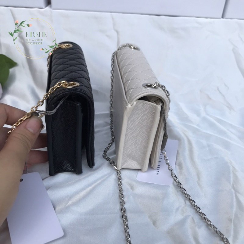 Túi ví nữ trám sần clutch nữ trám hạt có dây đeo tháo dời