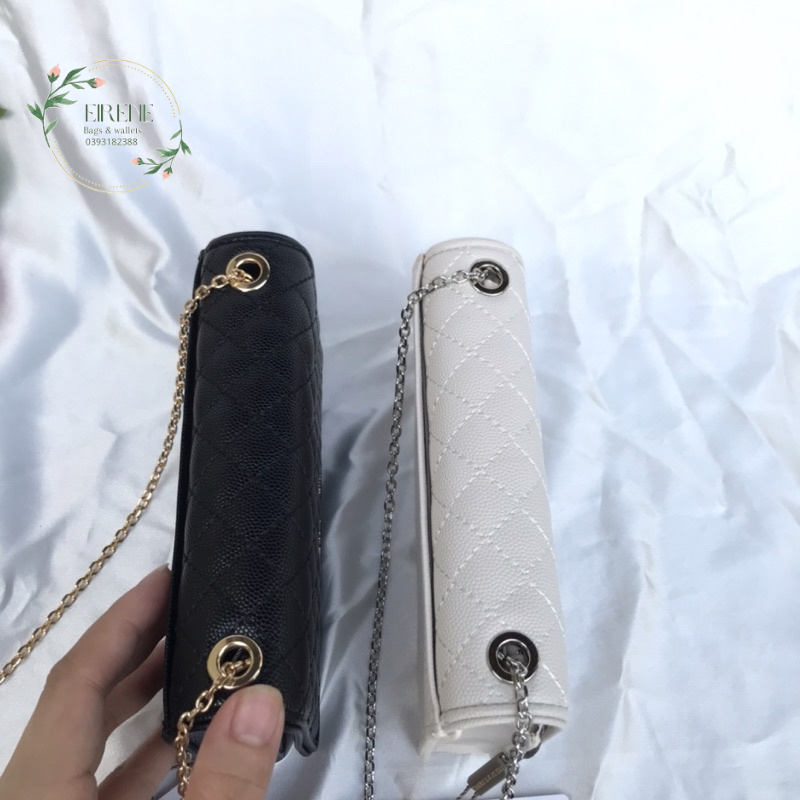 Túi ví nữ trám sần clutch nữ trám hạt có dây đeo tháo dời