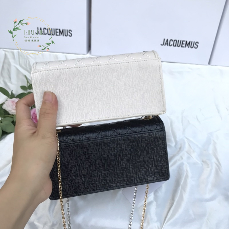 Túi ví nữ trám sần clutch nữ trám hạt có dây đeo tháo dời