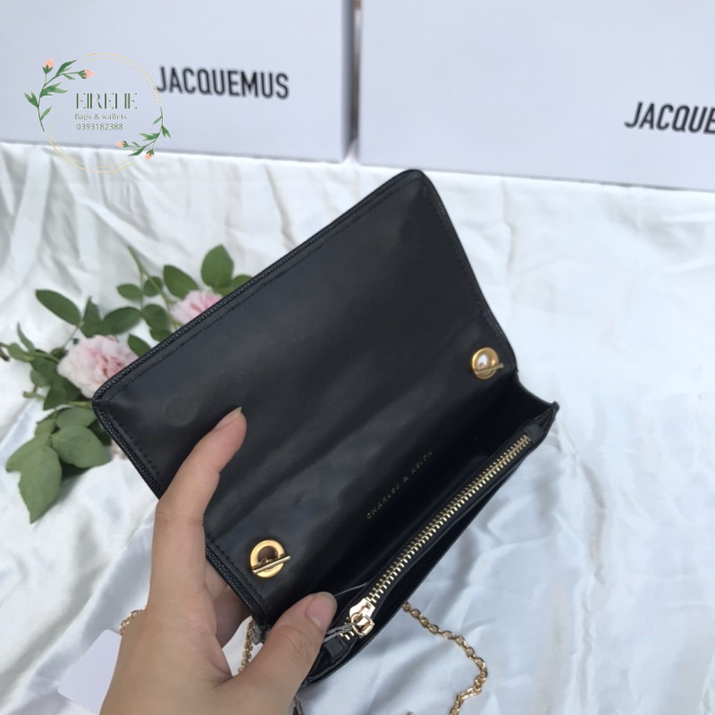 Túi ví nữ trám sần clutch nữ trám hạt có dây đeo tháo dời