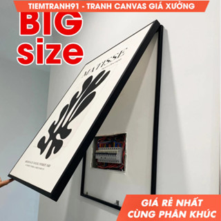 Tranh treo che ổ điện khung sắt cao cấp, chắc chắn, bề mặt tranh in canvas nghệ thuật, size lớn 40x60cm, 50x70cm