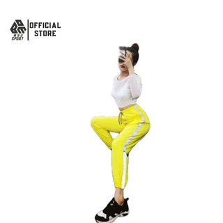 Quần jogger nữ thể thao ống bo phản quang dáng ống rộng cực thoải mái