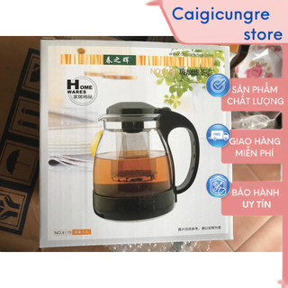Bình pha trà có cốc lọc 1,3l - bình trà có lưới lọc 1,3l