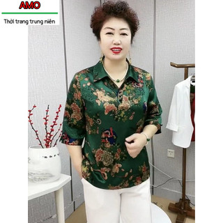 Áo sơ mi nữ trung niên cao cấp , áo nữ trung niên