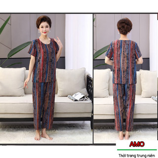 Bộ đồ mặc nhà trung niên, lanh 5 màu