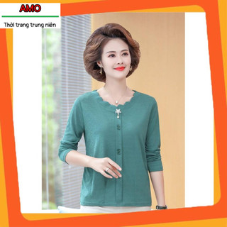 Áo sơ mi nữ trung niên, áo sơ mi thun cho mẹ yêu