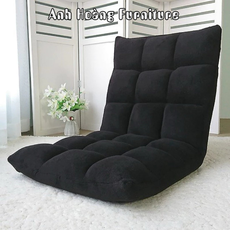 Ghế Lười Tatami Dạng Múi - Ghế Dựa Lưng Ngồi Bệt Kiểu Nhật Bọc Nhung Cao Cấp - 5 Cấp Độ Điều Chỉnh | Anh Hoàng Furniture