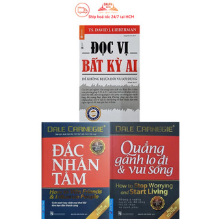 Sách - Combo Đắc nhân tâm+ Đọc vị bất kỳ ai+ Quẳng gánh lo đi mà vui sống