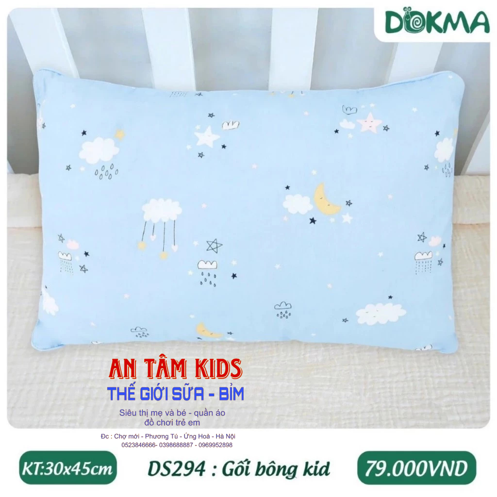 Gối bông kid DS294 Chính hãng Dokma kích thước