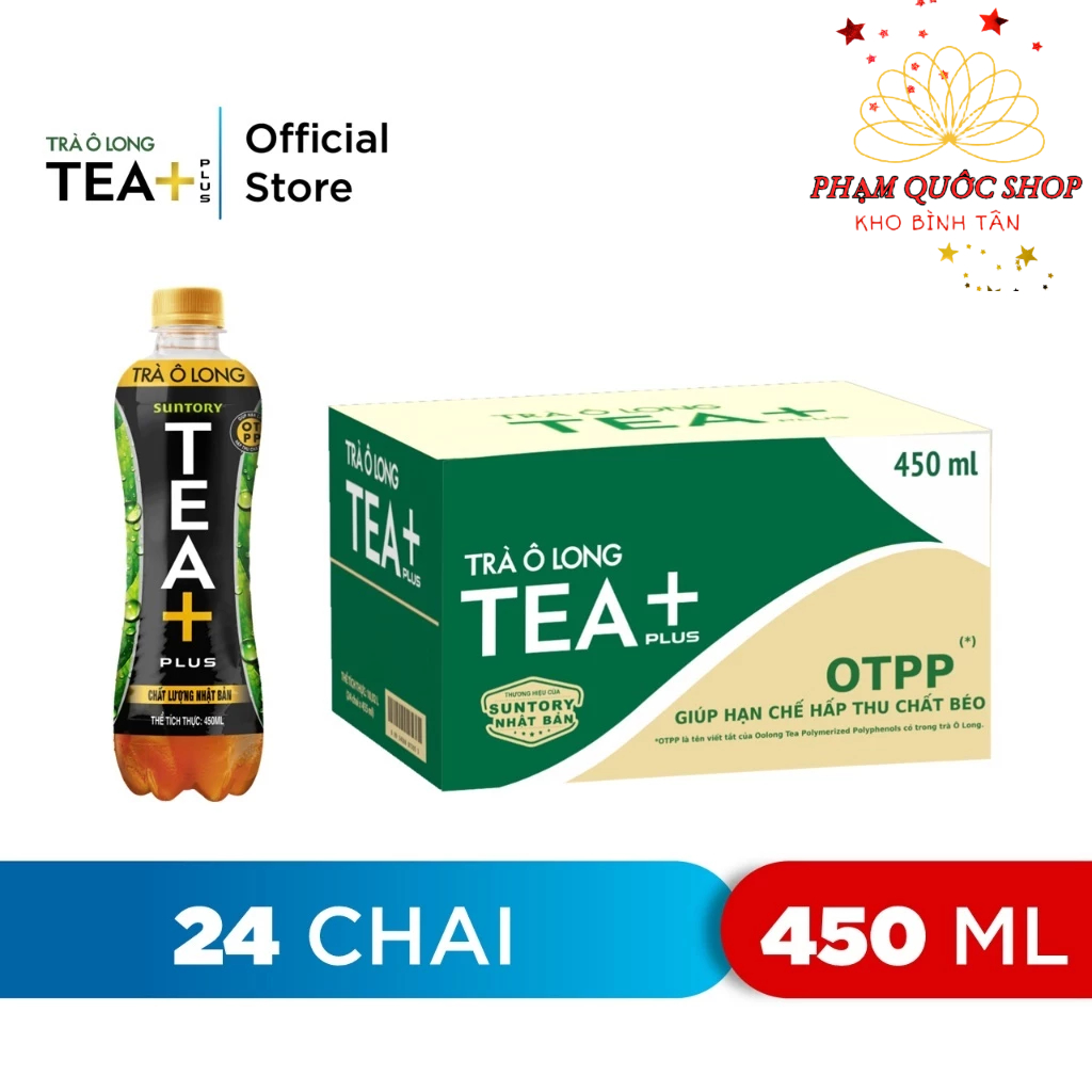 Không kèm KM- Thùng 24 Chai Trà Ô long Tea+ (450ml /chai)