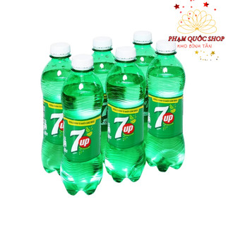 Lốc 6 chai nước ngọt 7 Up vị chanh 390ml