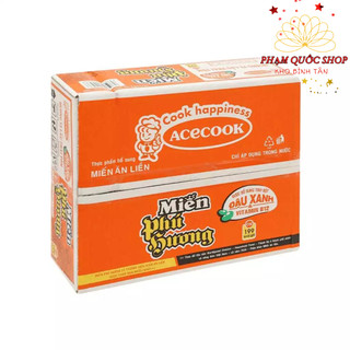 ĐỦ VỊ_ Thùng 24 gói miến Phú Hương lẩu Thái tôm, Sườn, Thịt Bằm 60g