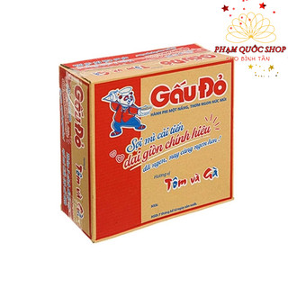 Thùng 30 gói mì gấu đỏ tôm gà 63g