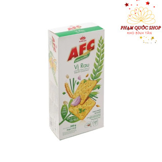 Hộp 8 gói bánh qui mặn AFC vị rau cải 172g