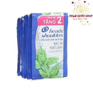 Dây 12 gói dầu gội Head & Shoulder bạc hà 6g