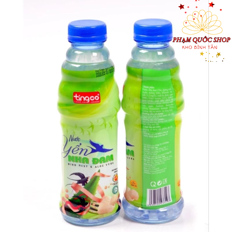 Thùng 24 chai nước yến nha đam TINGCO 500ml