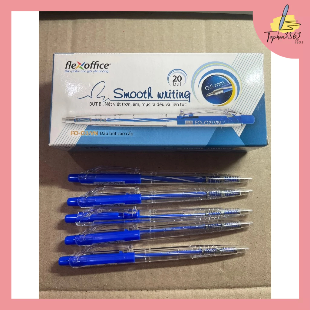 Bút Bi TL FO-03 Nét 0.5mm Chính Hãng Đẹp (Hộp 20 Cây)