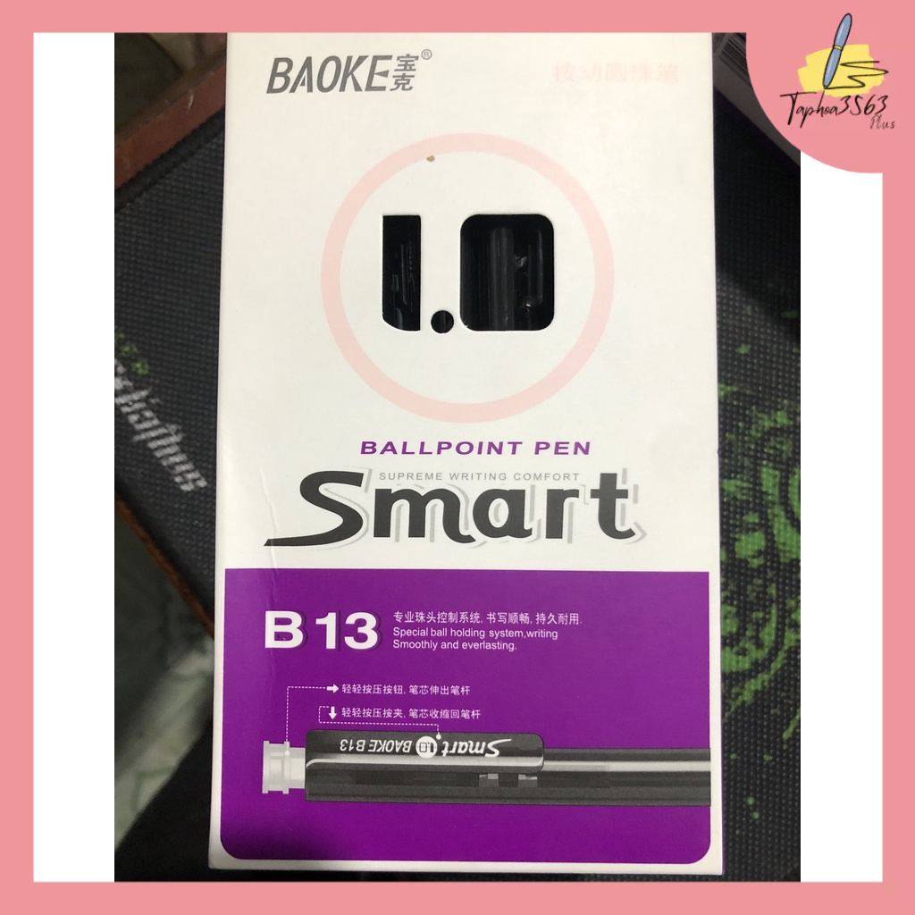 Bút Bi BAOKE Smart B13 - 1.0mm (Hộp 48 Cái)