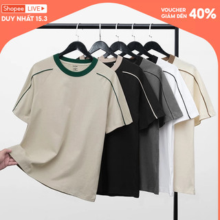  Áo Thun Cổ Tròn Thiết Kế Premium Tay Ngắn Chất Cotton Vải Mềm Mịn Thoải Mái