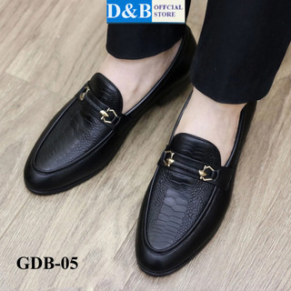 Giày lười da nam  đế cao su , khâu chỉ gai chắc chắn - GDB 05