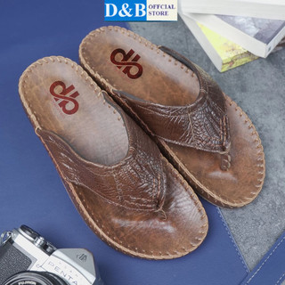 Dép kẹp nam da bò thật 100% d&b cao cấp