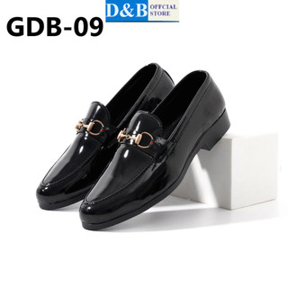 Giày da nam DB da bóng đế khâu chắc chắn phần quai có dù kẻ GDB 09