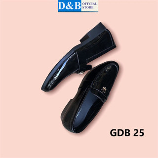 Giày lười nam DB da bóng phong cách trẻ trung đính vương miệng sang trọng GDB 25