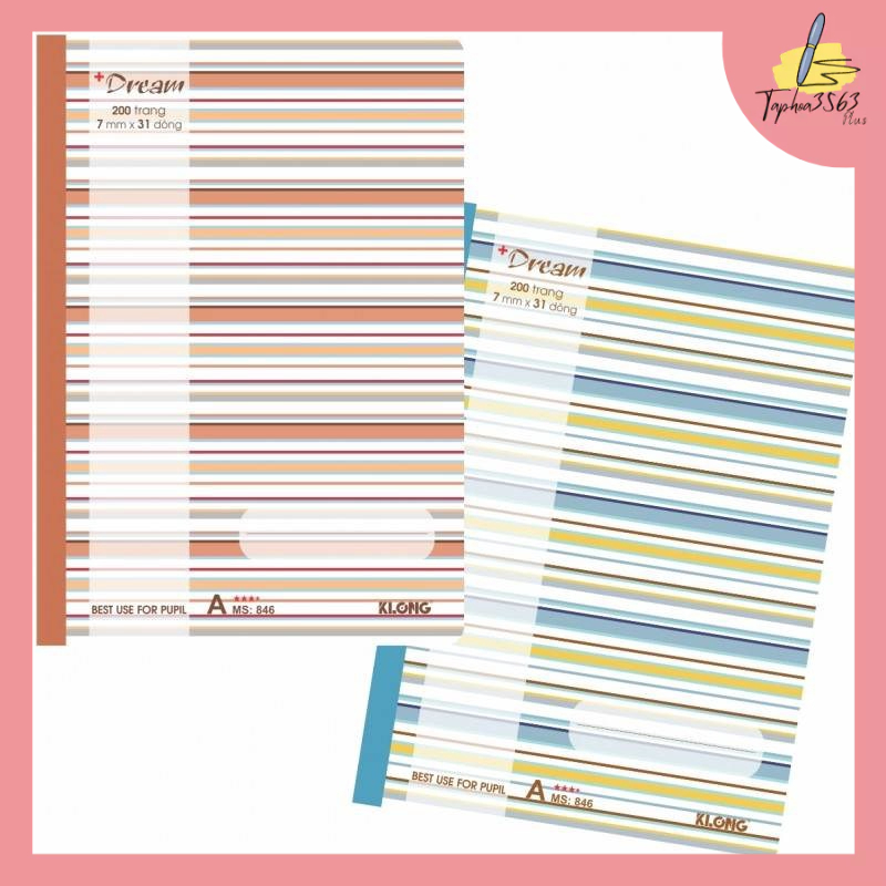 Vở Kẻ ngang KLONG 200tr Dream; MS: 846 (sỉ ib)