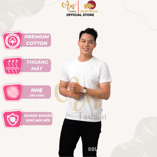 Áo T-Shirt Unisex Màu Trắng Nam Tính Đơn Giản Tinh Tế Chất Vải Thun Cotton Cao Cấp - Gold Rhino