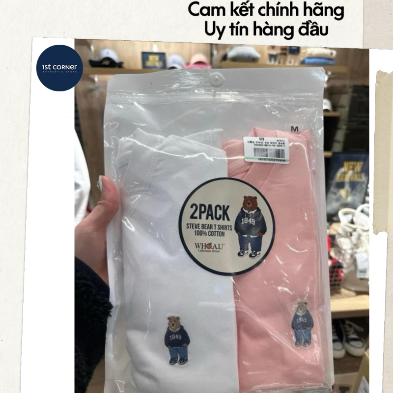 Áo thun Who.Au basic chính hãng Hàn Quốc