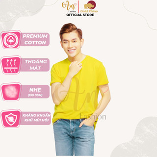 Áo T-Shirt Unisex Màu Vàng Cúc Đầy Nhiệt Huyết Thun 100% Cotton Cao Cấp - Gold Rhino