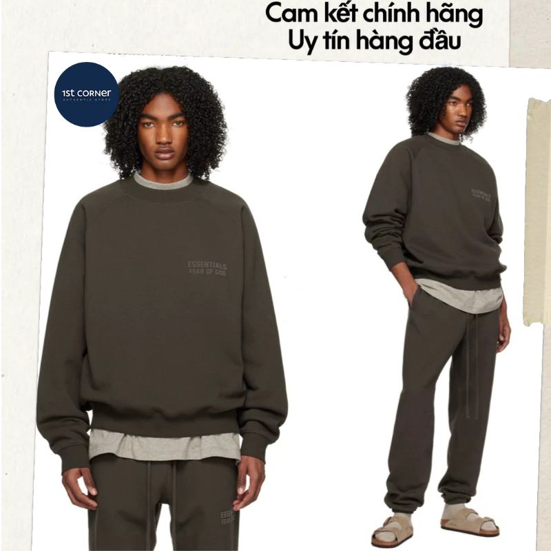 Áo Sweater Essentials 2022 - Chữ in nhung