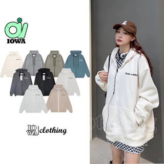 Áo Khoác Nỉ In Chữ CALEM CLUB Chất Nỉ Bông Dày Dặn KN21, Áo Hoodie Khóa Kéo Form Rộng Unisex Nam Nữ IOWA