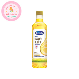 Chai 1l dầu ăn gạo lứt nguyên chất simply