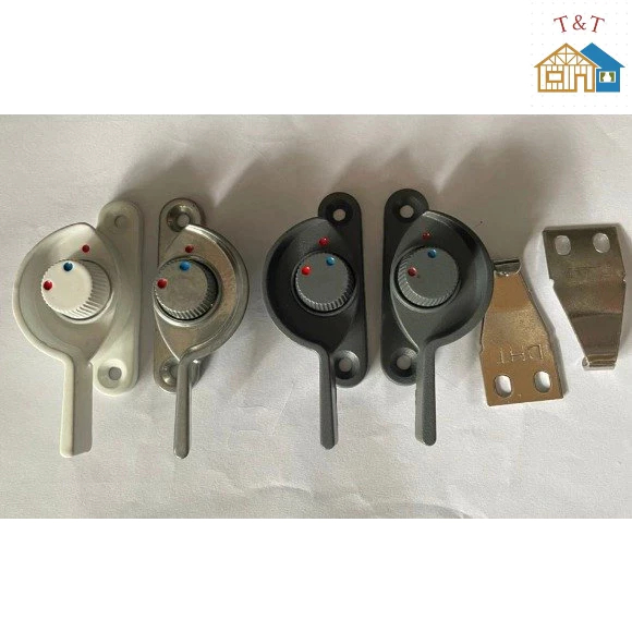 Khóa sò vặn cửa sổ lùa xanh đỏ (kèm móc Inox)