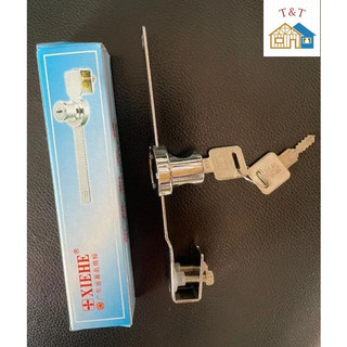 Khóa răng cưa cửa tủ lùa kính chìa thau Xiehe