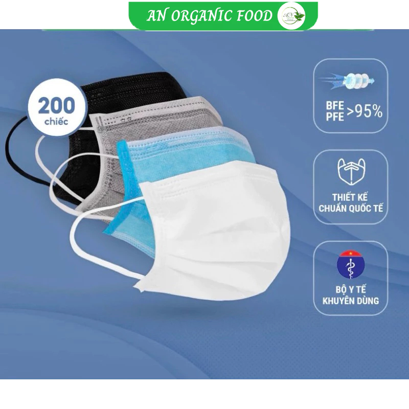 Hộp 50 Cái Khẩu Trang Y Tế 4 Lớp Chống Bụi, Kháng Khuẩn, Bảo Vệ Bạn Và Gia Đình Dkmend Đặng Khang, A