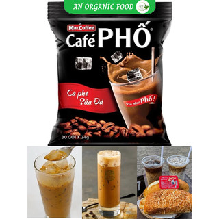 Cafe sữa đá sánh quyện đậm đặc siêu ngon, cafe sữa phố sữa đá 30 gói thơm ngon, AN Organic Food