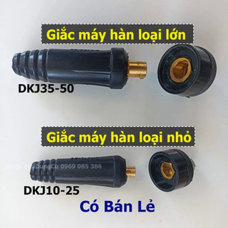 Giắc máy hàn điện tử đực cái - đầu nối rắc cắm máy hàn điện loại to và nhỏ