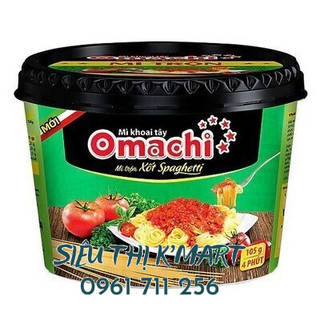 Mì trộn omachi spaghetti bò bằm phô mai bát 105g