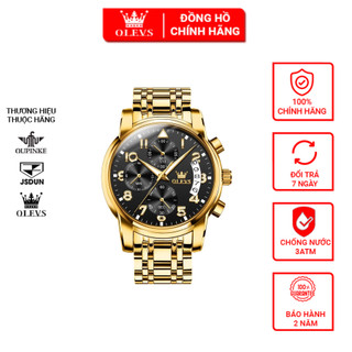 Đồng hồ nam Olevs thạch anh size 41mm,dây kim loại bằng thép không gỉ,chống nước 30m,bảo hành toàn quốc 12 tháng